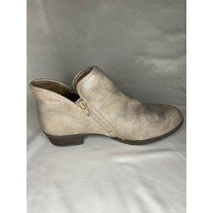 Time And Tru Women's Size 7 1/2 Gold Ankle Boots